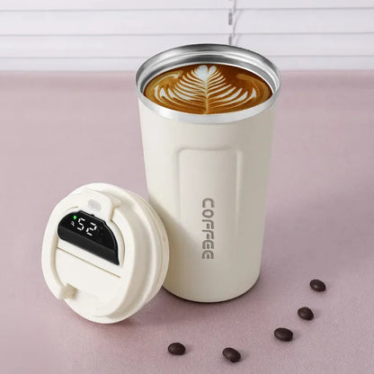 380ml 510ml Smart Thermos Bottle for Coffee LED Temperature Display Thermal Mug Insulated Tumbler taza termica garrafa copo