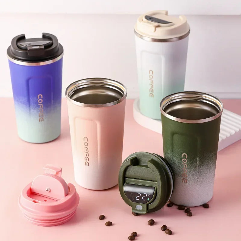 380ml 510ml Smart Thermos Bottle for Coffee LED Temperature Display Thermal Mug Insulated Tumbler taza termica garrafa copo