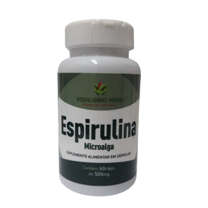 Spirulina 320mg 60 Cápsulas Equilíbrio Vital