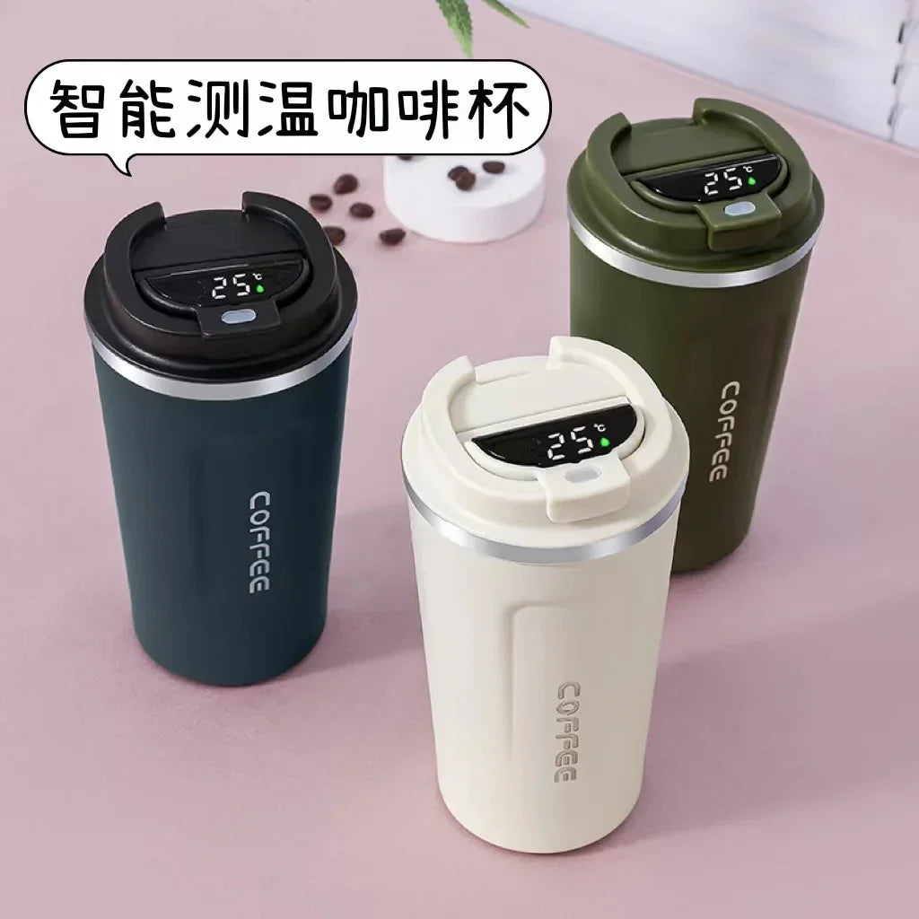 380ml 510ml Smart Thermos Bottle for Coffee LED Temperature Display Thermal Mug Insulated Tumbler taza termica garrafa copo