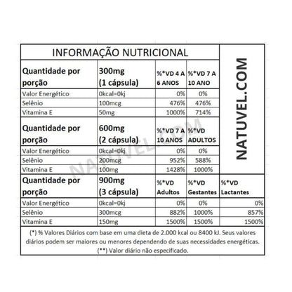 Selênio Quelado 240mg 60 cápsulas Equilibrio Vital