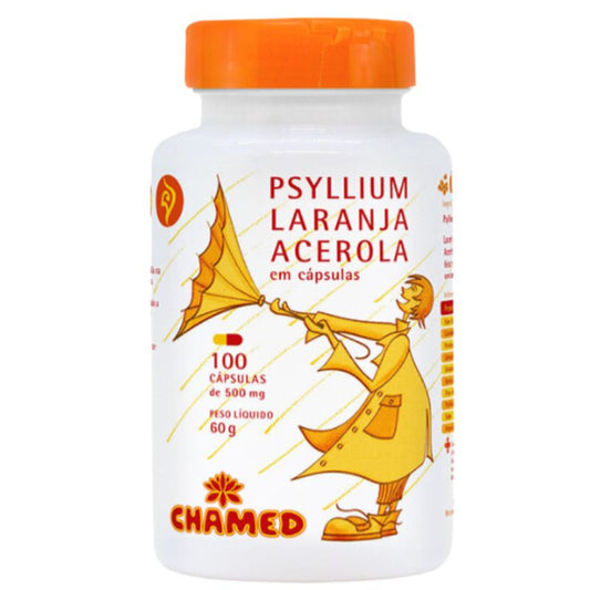 Psyllium Laranja Acerola 100 cápsulas Chamed