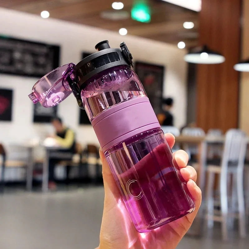 500ML Sport Water Cup Plastic Portable Water Container Couples Student Mug Large Capacity Outdoor Travel Sport Water Bottle