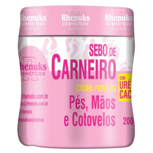 Sebo de Carneiro Pés Mãos e Cotovelos 200g Rhenuks